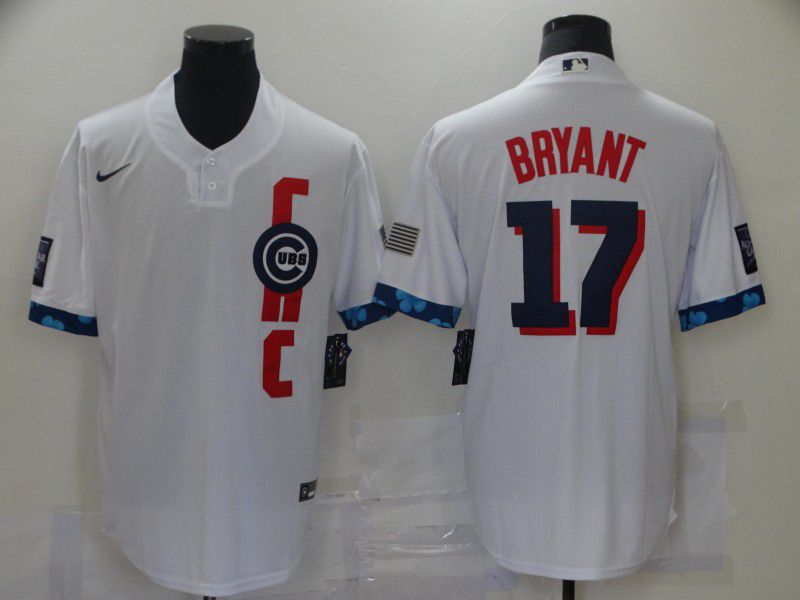 Men Chicago Cubs 17 Bryant White 2021 All Star Game Nike MLB Jersey